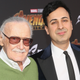 Stan Lee and Keya Morgan at the Avengers: infinity War premiere in Los Angeles.
